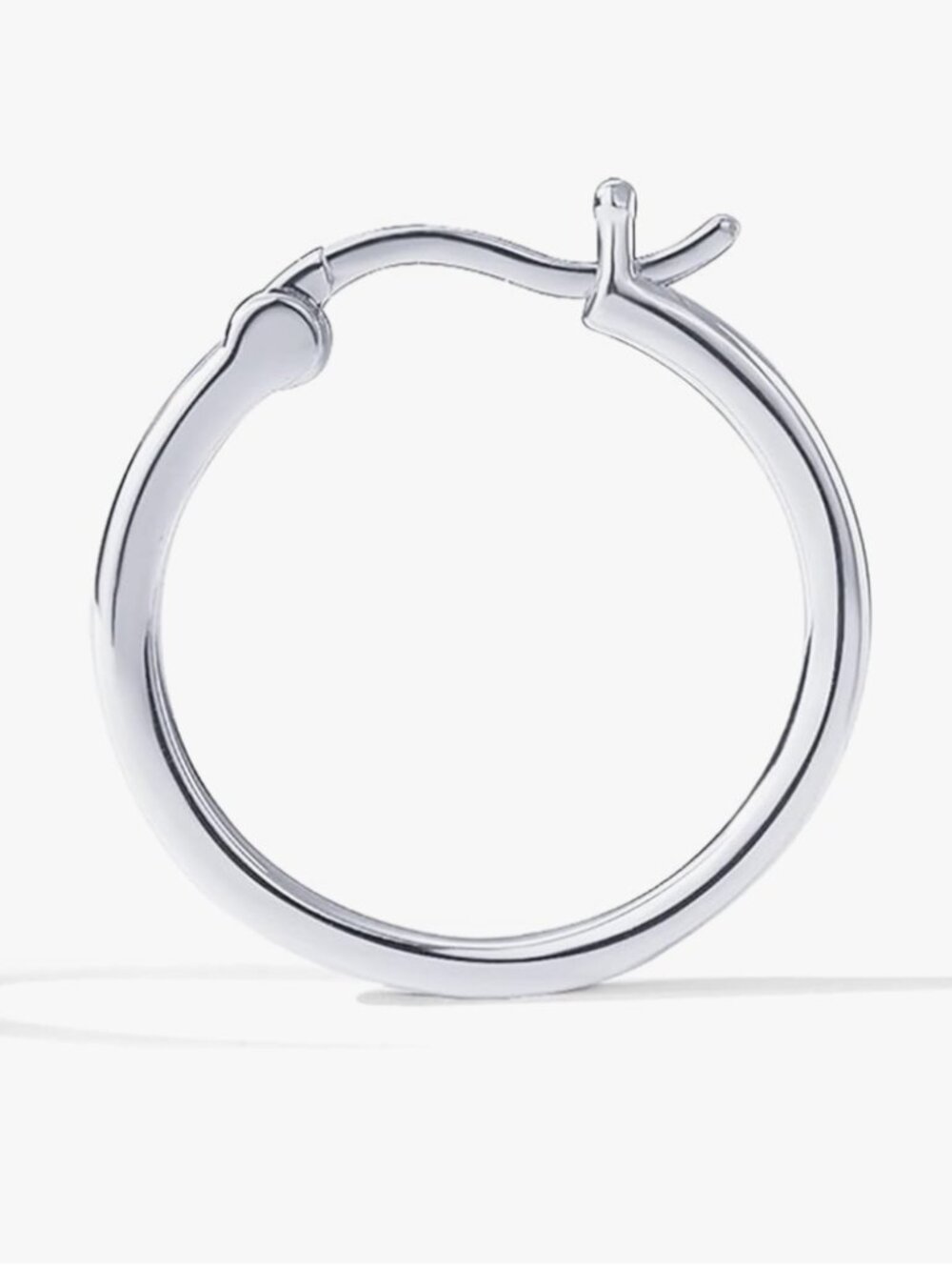 PAVOI 14K White Gold Plated Sterling Silver Lightweight Hoops 20mm